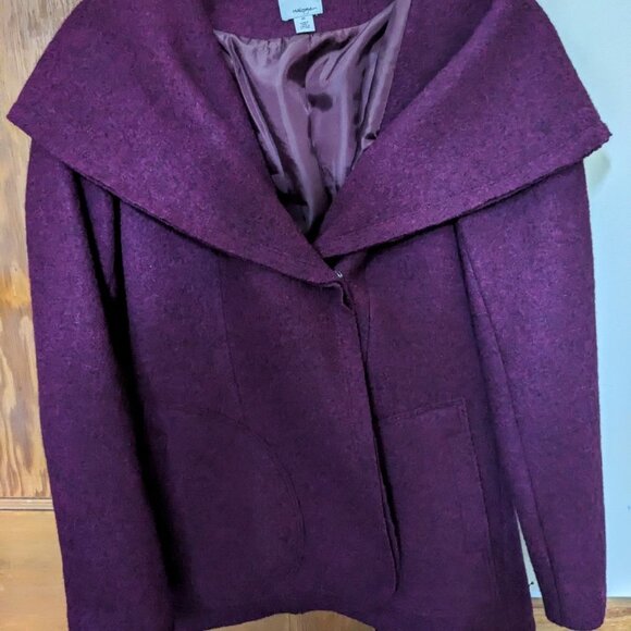 Halogen boiled wool shawl collar coat XS - Picture 2 of 4